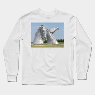 The Kelpies equine sculptures Helix Park Falkirk Long Sleeve T-Shirt